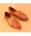 Huaraches en piel trenzada de color cuero