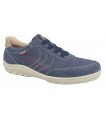Zapatos de cordones de piel en azul marino