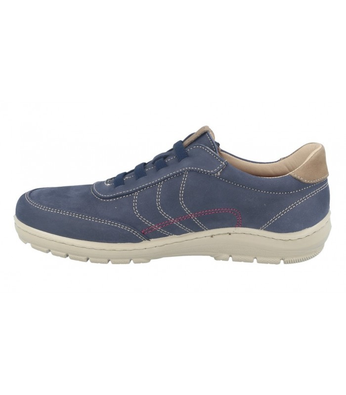 Zapatos de cordones de piel en azul marino