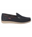 Mocasín en nobuck azul marino de caballero