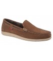 Mocasin para hombre en piel nobuck taupe