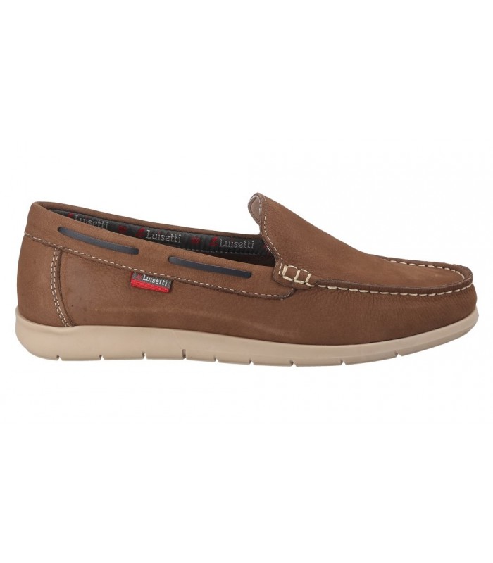 Mocasin para hombre en piel nobuck taupe