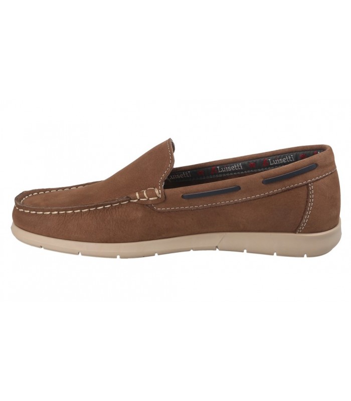 Mocasin para hombre en piel nobuck taupe