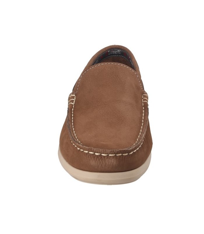 Mocasin para hombre en piel nobuck taupe