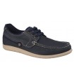 Zapatos de cordones en piel nobuck marino