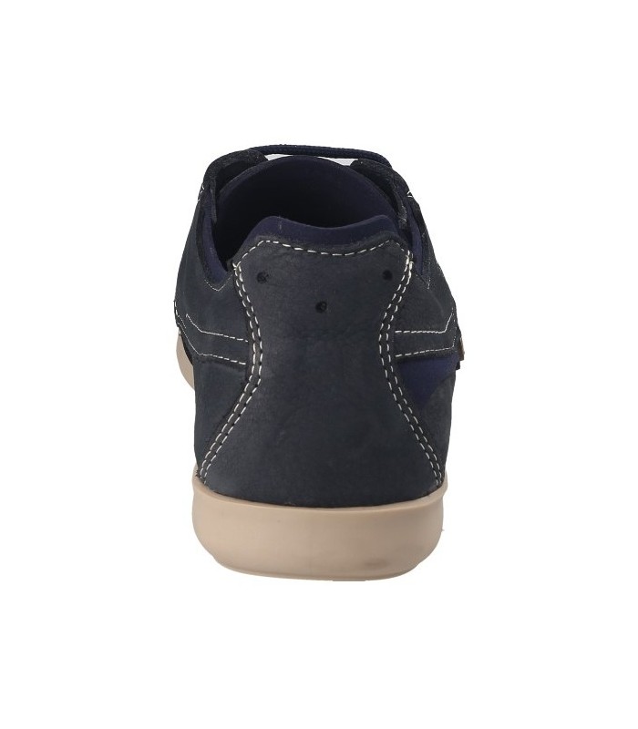 Zapatos de cordones en piel nobuck marino