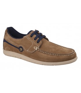 Zapatos de caballero con cordones en nobuck taupe