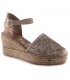 Alpargata color piedra con glitter