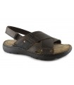 Sandalias de color marrón con tiras cruzadas