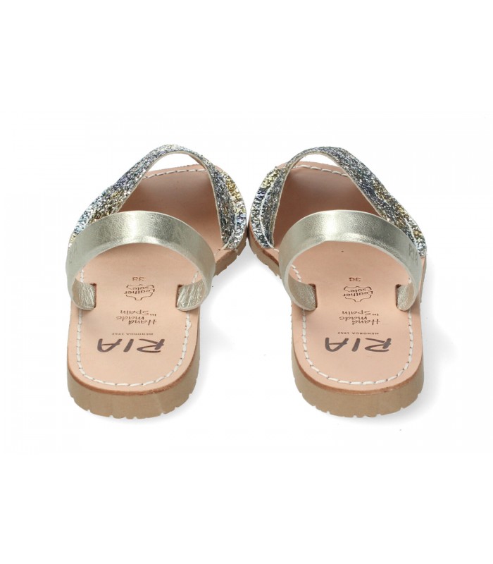 Sandalias metalizadas para mujer