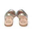 Sandalias metalizadas para mujer