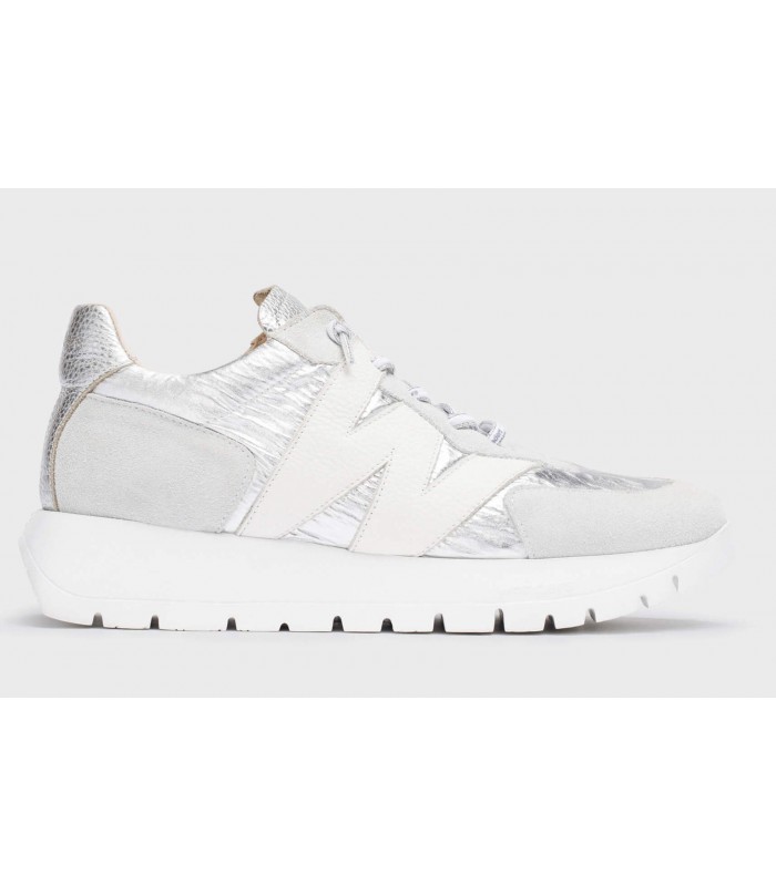 Zapatos de cordones en plata