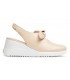Zapatos en piel beige de mujer