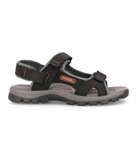 Sandalia para hombre con cierre de velcro sin color negro
