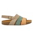 Sandalia multicolor plana para mujer
