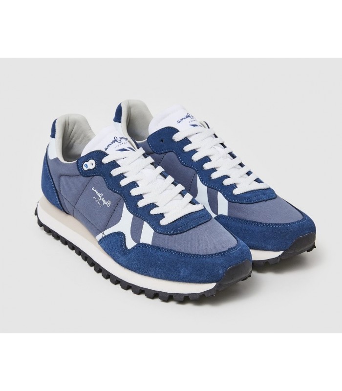 Deportivo azul cierre cordones Pepe Jeans
