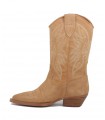 Botas camperas en serraje cuero