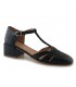 Zapatos en piel negra para mujer