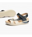Sandalia con velcros para mujer