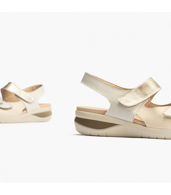 Sandalia confort de velcros para mujer