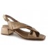 Sandalia para mujer en piel bronce