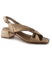 Sandalia para mujer en piel bronce