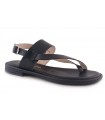 Sandalias en piel color negro