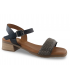 Sandalias negras con pedrería