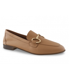 Mocasines en piel cuero para mujer