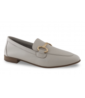 Mocasines en piel taupe