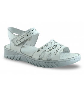 Sandalias en piel blanca