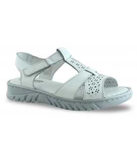Sandalias en blanco con cierre de velcro