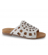 Sandalias de mujer en piel blanca
