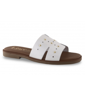 Sandalia pala para mujer color blanco