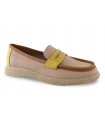 Mocasines piel amarillo, antifaz original