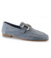 Mocasines estribo piel azul cielo