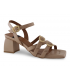 Sandalias de mujer en piel arena