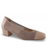 Zapato salón en piel nude