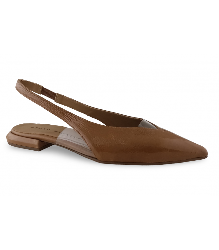 Zapato salón en piel cuero para mujer