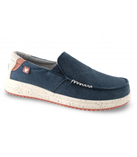 Zapato lona azul marino verano.
