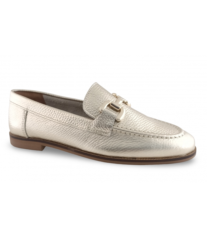 Mocasín Piel Oro