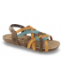Sandalias bio en piel multicolor