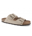 Sandalias de caballero en serraje beige