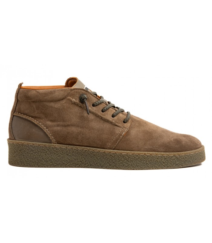 Botin de cordones en color taupe.