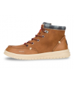 Botines de cordones en color cognac.