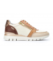 Deportivo combinado en color nata y cuero
