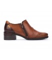 Zapato cuero para mujer con cremallera lateral