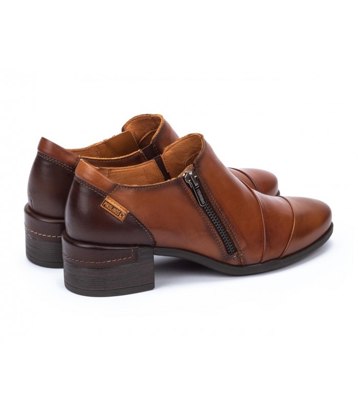 Zapato cuero para mujer con cremallera lateral