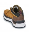 Botines marrones con cordones. Piel natural cuero. Suela blanca.