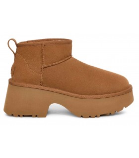 Botas australianas cuero con tacón y plataforma.